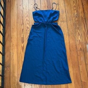 Abercrombie Satin Midi Cutout Dress